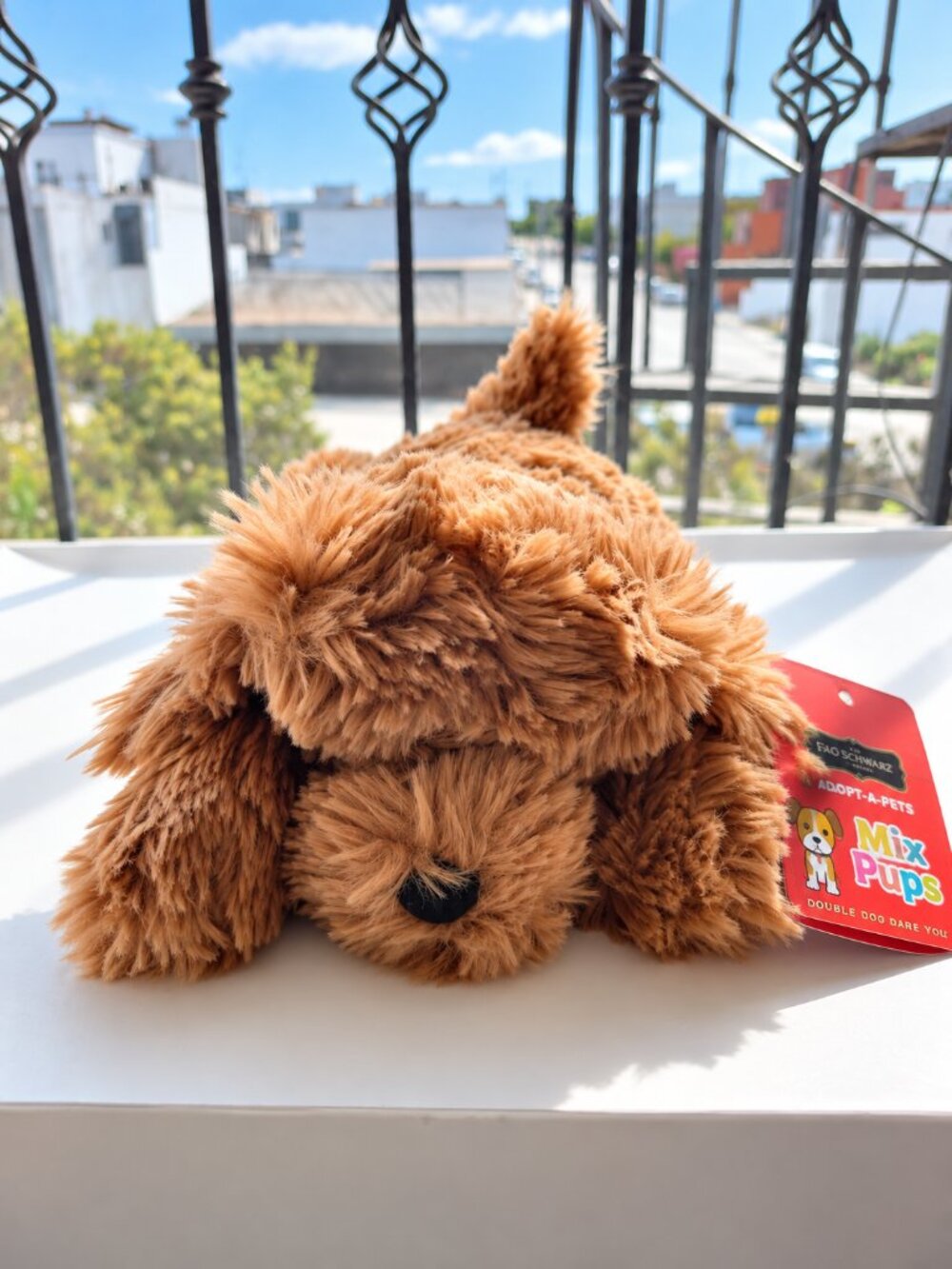 FAO Schwarz Adopt-A-Pets Mix Pups Brown Plush Dog Stuffed Animal - Picture 2 of 9